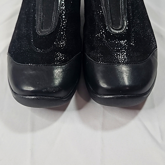 ZIERA Jump Leather/Suede Black Womens Loafers Size 38/7.5 - Picture 6 of 7
